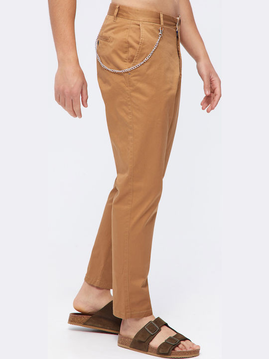 Παντελόνι Chino σε Loose Εφαρμογή Καφέ