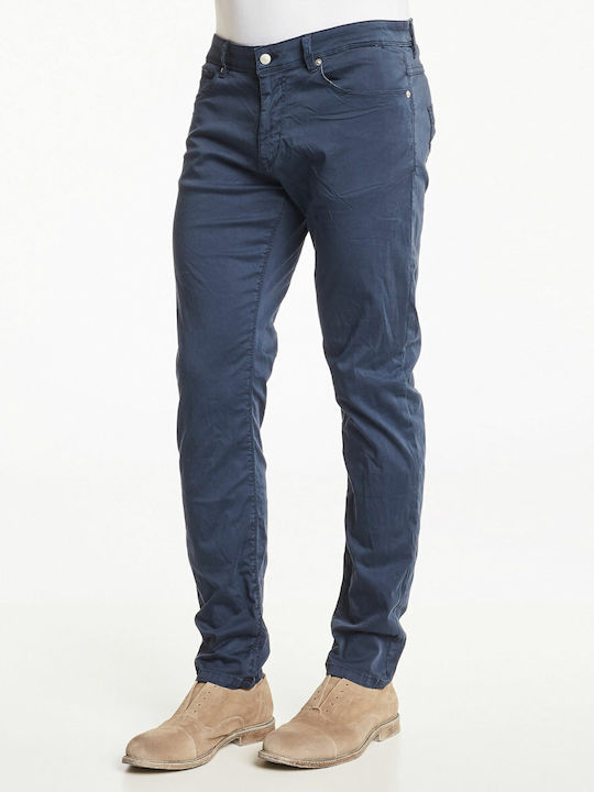 Trousers in Slim Fit Navy Blue