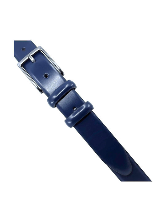 Men's Belt Leather Blue