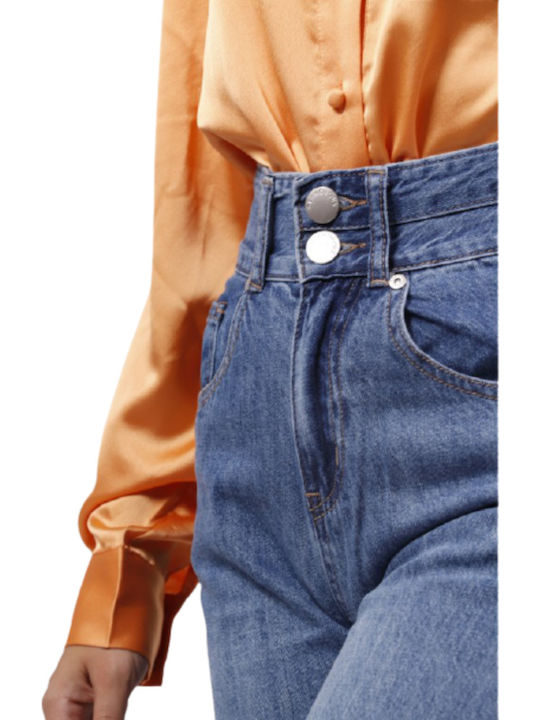 Hoch tailliert Damenjeans