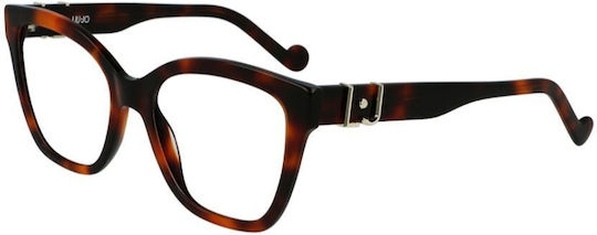 Liu Jo Plastic Eyeglass Frame Cat Eye Brown Tortoise LJ2754-215