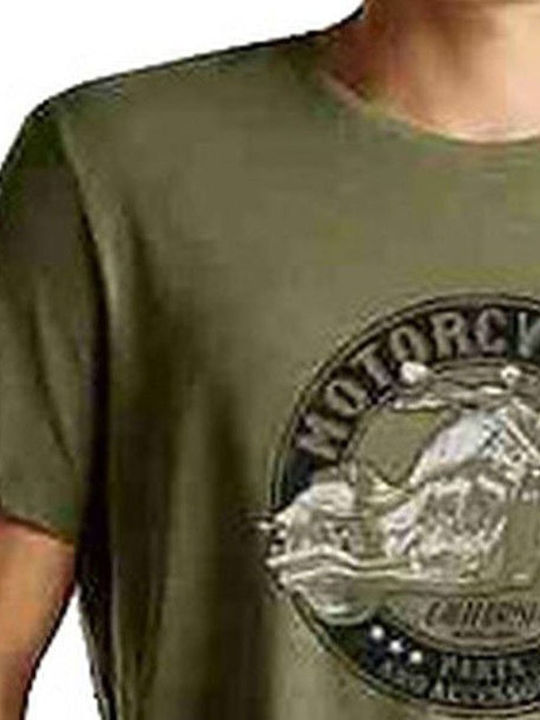 Sabart Men's Short Sleeve T-shirt Khaki