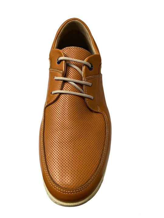 On Foot Men's Leather Casual Shoes Tabac Brown