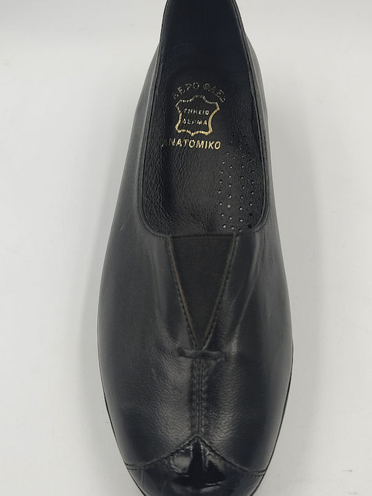 Damen Slip-Ons Leder Schwarz