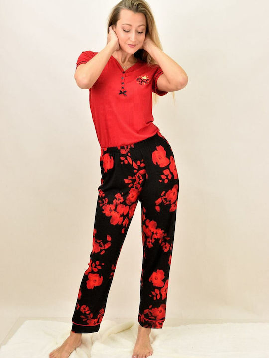 Potre Winter Women's Pyjama Set Red