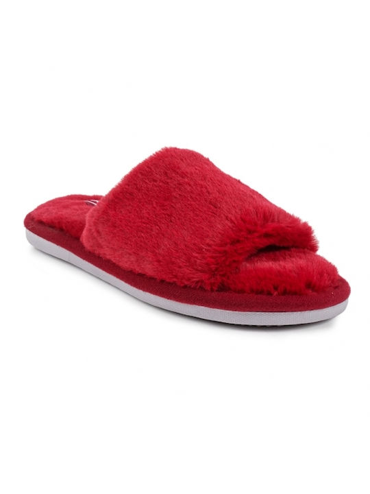 Piazza Shoes Women's Slippers with Fur Burgundy