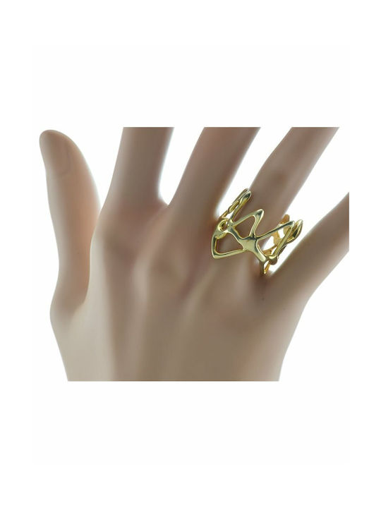 Paraxenies Women's Gold Plated Silver Ring