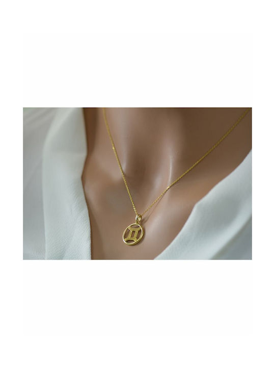 Paraxenies Halskette Tierkreiszeichen aus Vergoldet Silber