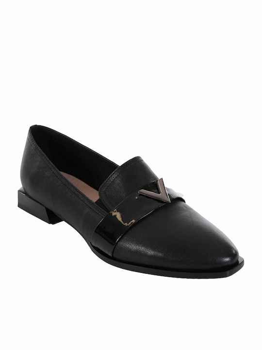 19V69 Patent Leather Women's Loafers in Black Color