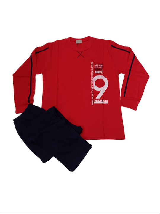 Koyote Men's Winter Pajamas Set Red