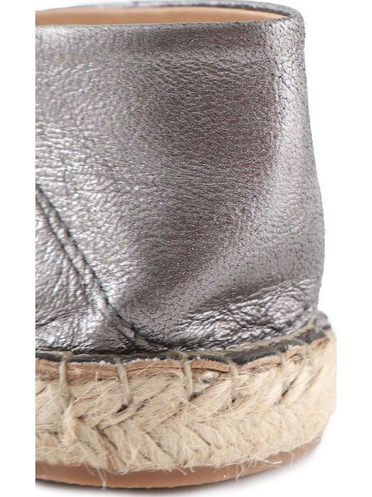 Women's Knitted Espadrilles Silver