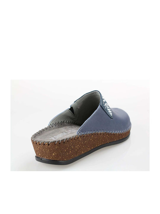 Zarkadi Leather Women's Slippers Blue