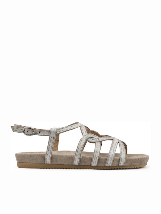 Alma en Pena Damen Flache Sandalen in Braun Farbe