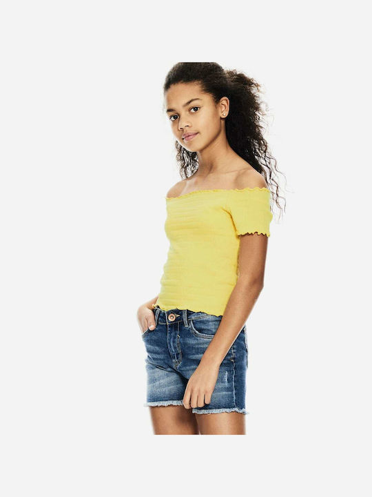 Garcia Jeans Kids Blouse Short Sleeve Yellow