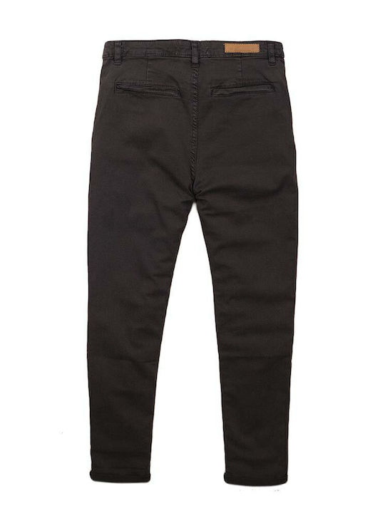 Kids' Chino Fabric Pants Black