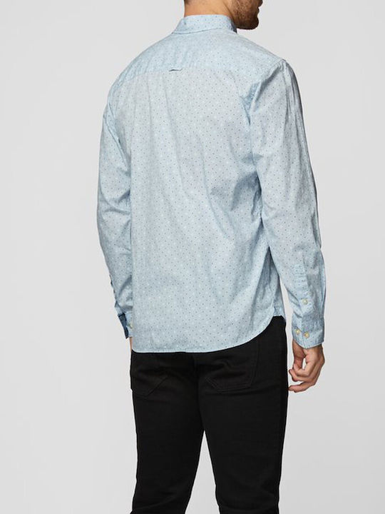 Projekt Produkt Men's Shirt Long Sleeve Cotton Light Blue