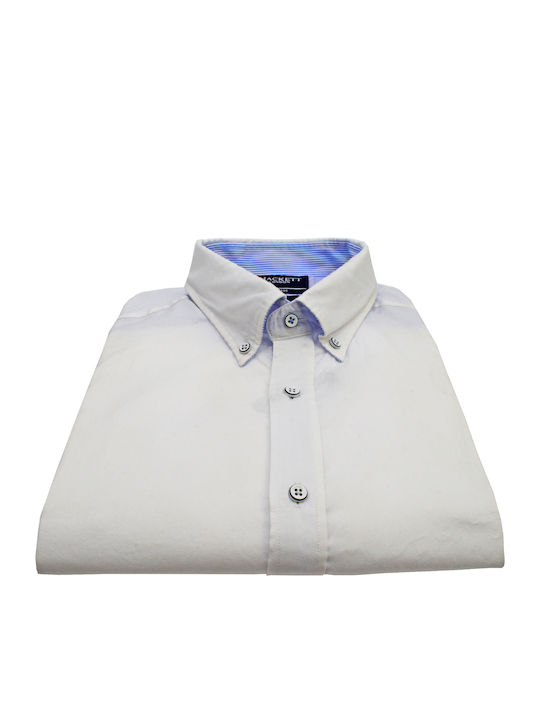 Hackett Men's Shirt Long Sleeve Cotton White