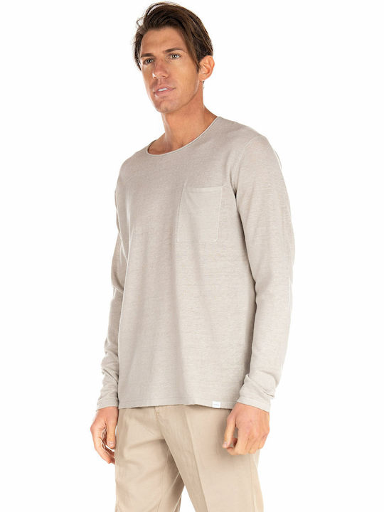 Les Deux Herren Langarm-Pullover Gray