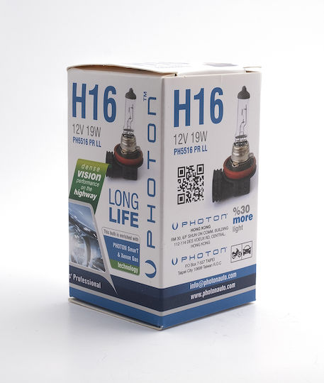 Photon Lamps Car H16 Halogen 12V 19W 1pcs