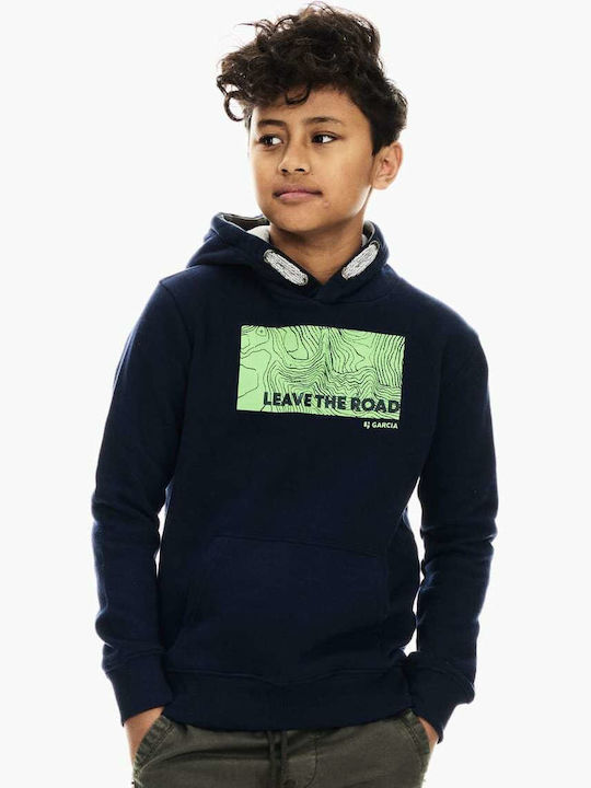 Garcia Jeans Kids Sweatshirt with Hood Navy Blue