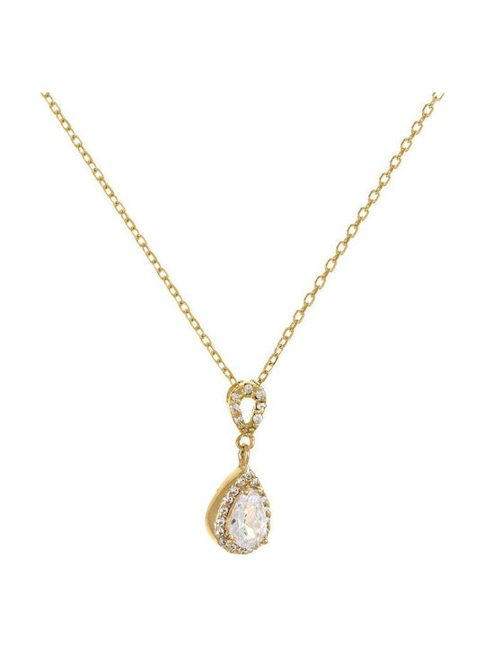 Papadopoulos Gold Колие с дизайн Сълза от Злато 14K