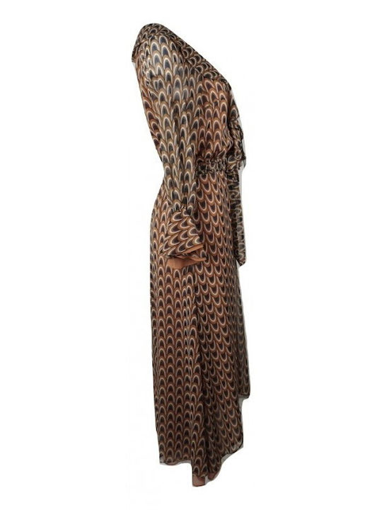 C-Throu Midi Dress for Wedding / Baptism Brown