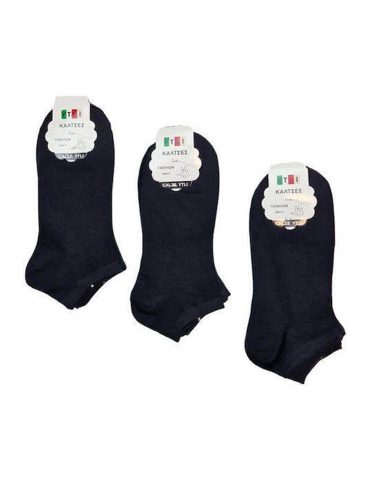 Senses Ανδρικές Κάλτσες Μαύρες 3Pack