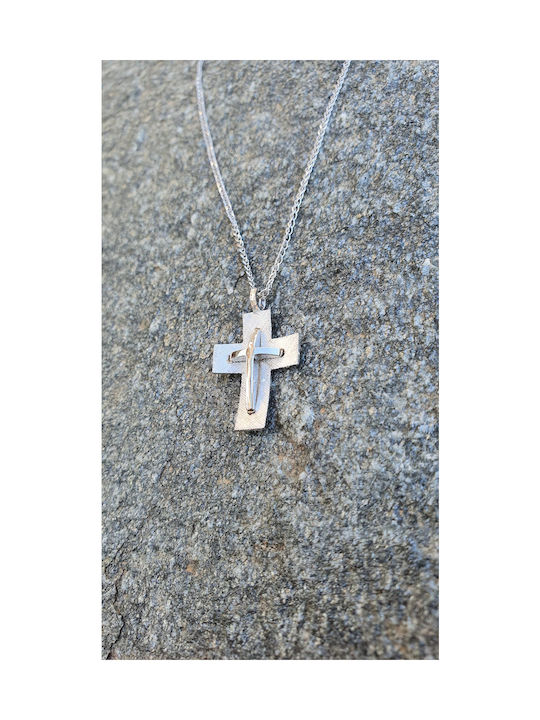 Papadopoulos Gold Women's White Gold Cross 14K