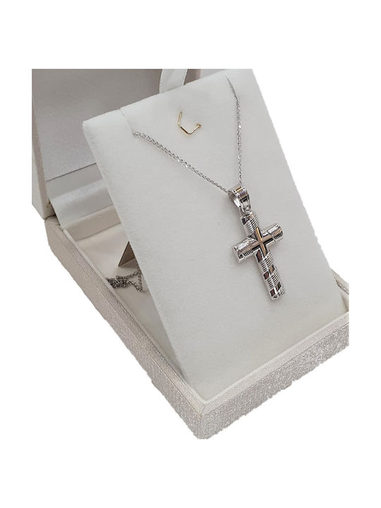 Papadopoulos Gold Women's White Gold Cross 14K