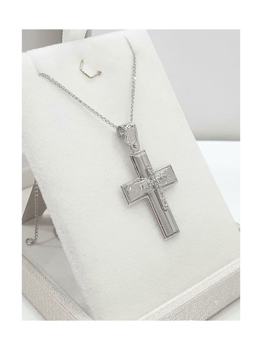 Papadopoulos Gold Women's White Gold Cross 14K