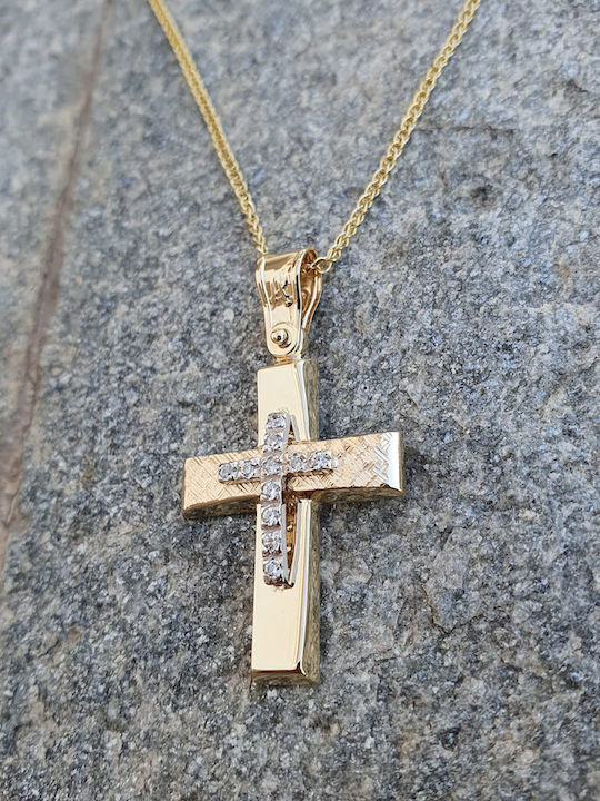 Papadopoulos Gold Damen Gold Kreuz 14K
