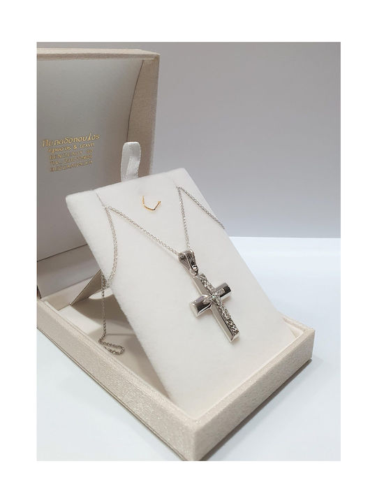 Papadopoulos Gold Women's White Gold Cross 14K