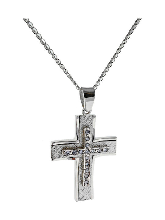 Papadopoulos Gold Damen Weißgold Kreuz 14K