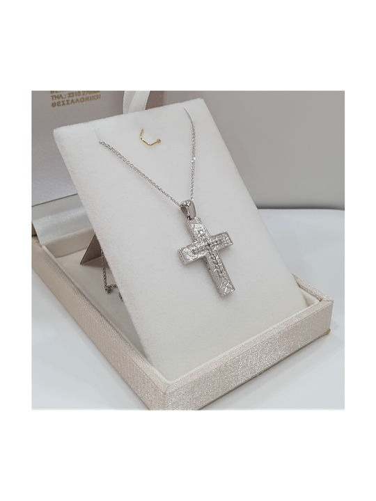 Papadopoulos Gold Women's White Gold Cross 14K