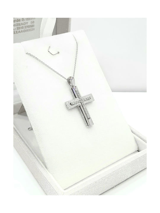 Papadopoulos Gold Women's White Gold Cross 14K