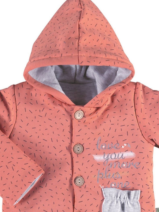 Kids Cardigan with Hood Orange