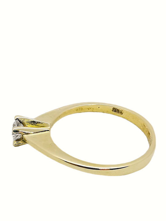 Kosmima1 Einzelner Steine Ring aus 14K Gold