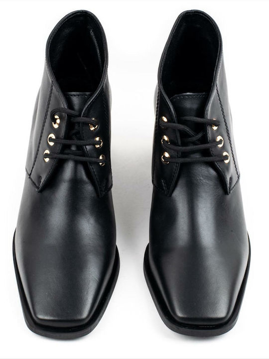 Leather Women's Ankle Boots Black
