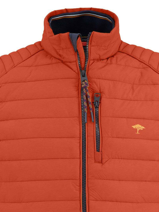 Fynch Hatton Men's Sleeveless Puffer Jacket Orange