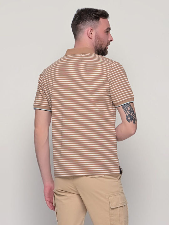 Polo Kurzarmbluse Beige
