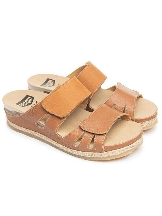 On Foot Women's Flat Sandals Anatomic in Tabac Brown Color