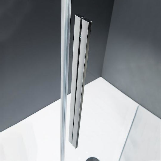 Devon Cabinet Duș cu Glisare Ușă 120x80x195cm Sticlă curată Chrome