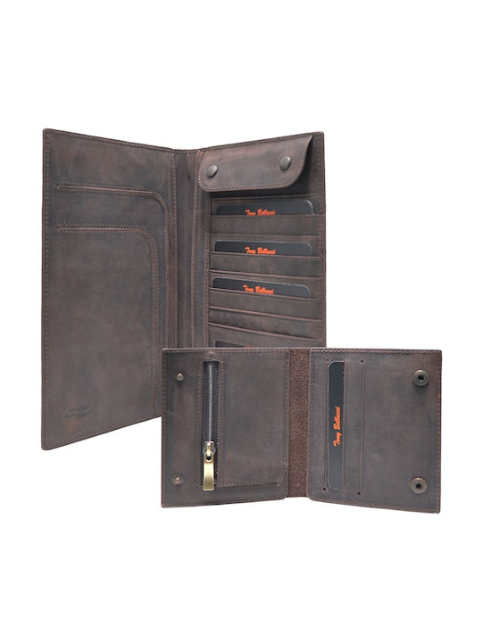 Large Leather Women's Wallet Classic Brown