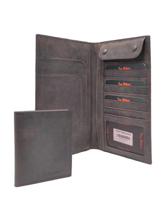 Large Leather Women's Wallet Classic Brown