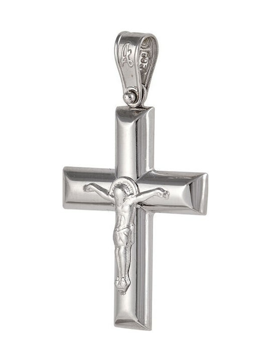 White Gold Cross 14K with the Crucified