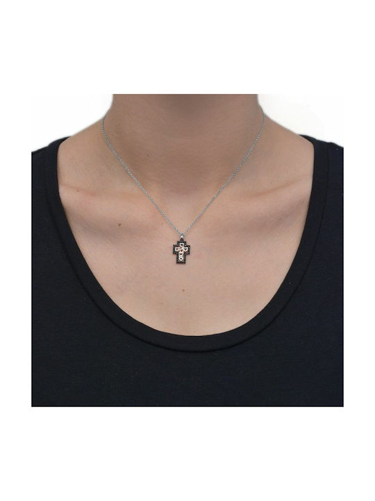 Amor Amor Cross from Silver with Chain