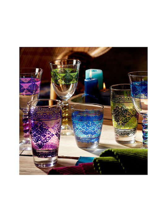 Cerve Charme Gläser-Set Wasser aus Glas in Blau Farbe 3Stück