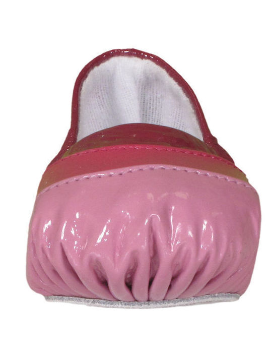 Balerini copii Simple Piele lăcuită Burgundy
