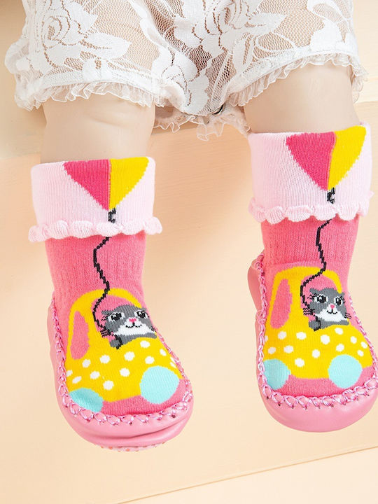 Babykids Kids' Socks Non-Slip Hot Pink