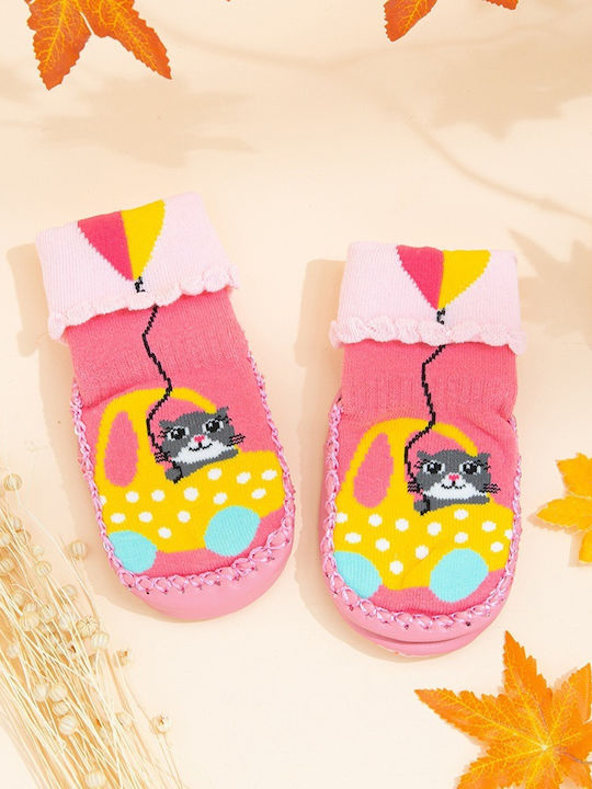 Babykids Kids' Socks Non-Slip Hot Pink